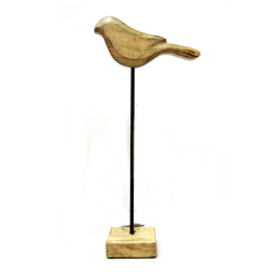 Ptak z drewna mango Dekoracja stojąca 38cm